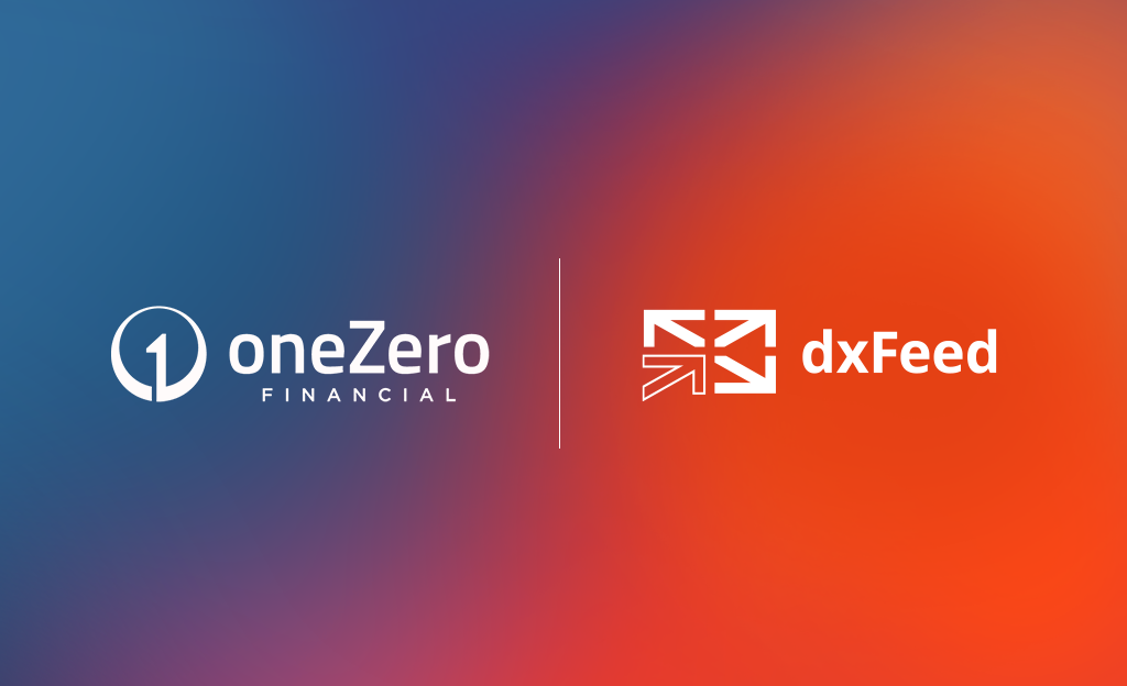 Logos of oneZero and dxFeed